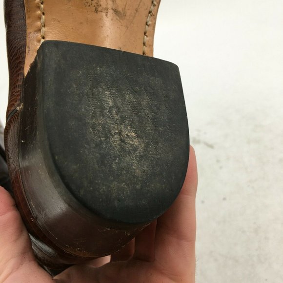 Acme Western Cowboy Boots Womens 6.5M Brown Faux L - Picture 10 of 10